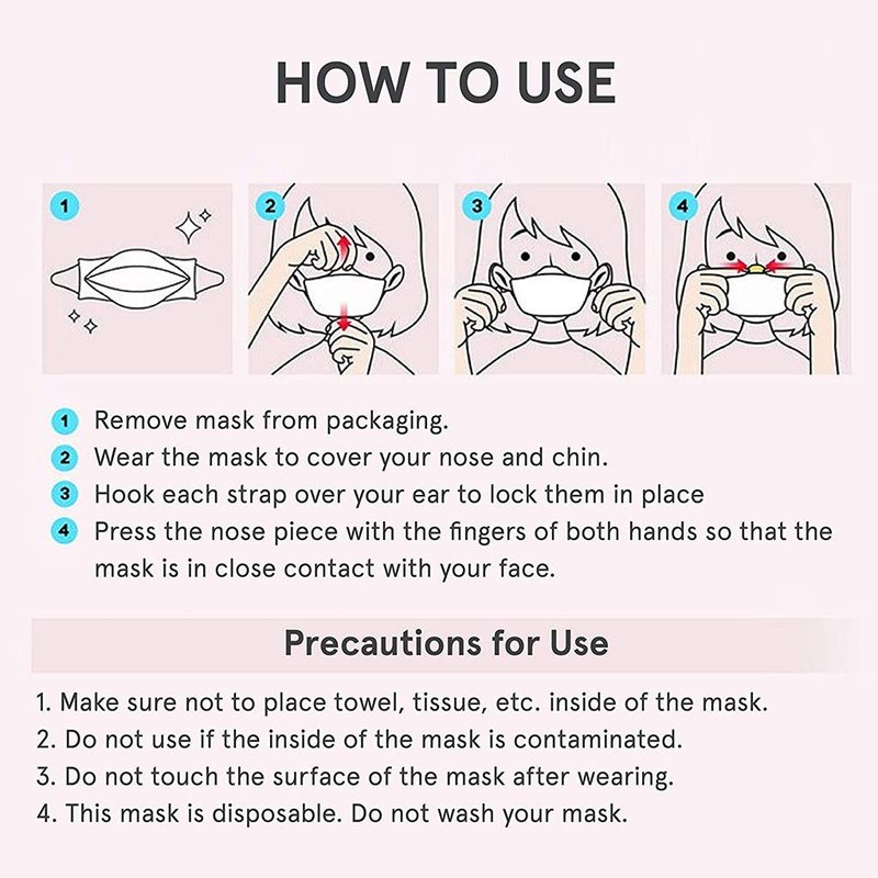 THEPURI KF94 Kids Disposable Face Mask, 100 Pack White, Breathable Mask with Quadruple Filtration System and Skin-Friendly Inner Layer, Soft Ear Band for 4Y-12Y Boys and Girls - Good Manner