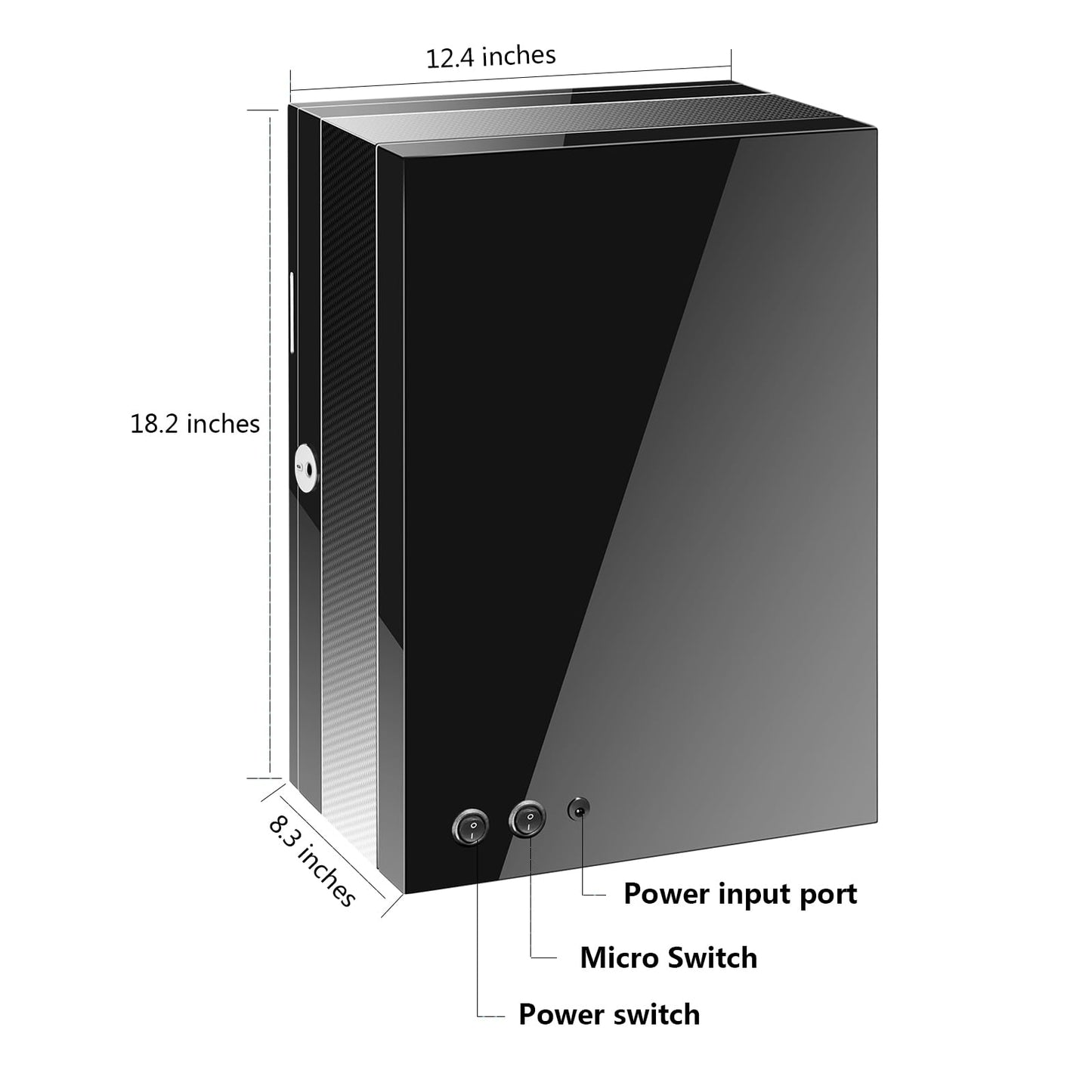LELTNSOU Watch Winder for 12 Winding Spaces Automatic Watches, Ultra-Quiet Japanese Motors, Built-in LED Illumination and LCD Touchscreen Control