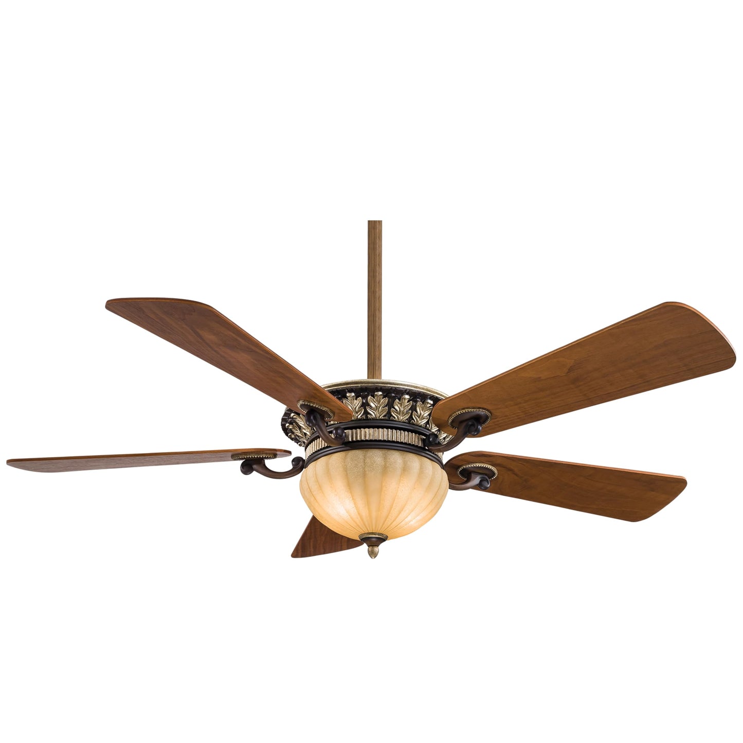 MINKA-AIRE F702L-BCW Volterra 52" LED Ceiling Fan in Belcaro Walnut Finish with Natural Walnut Blades