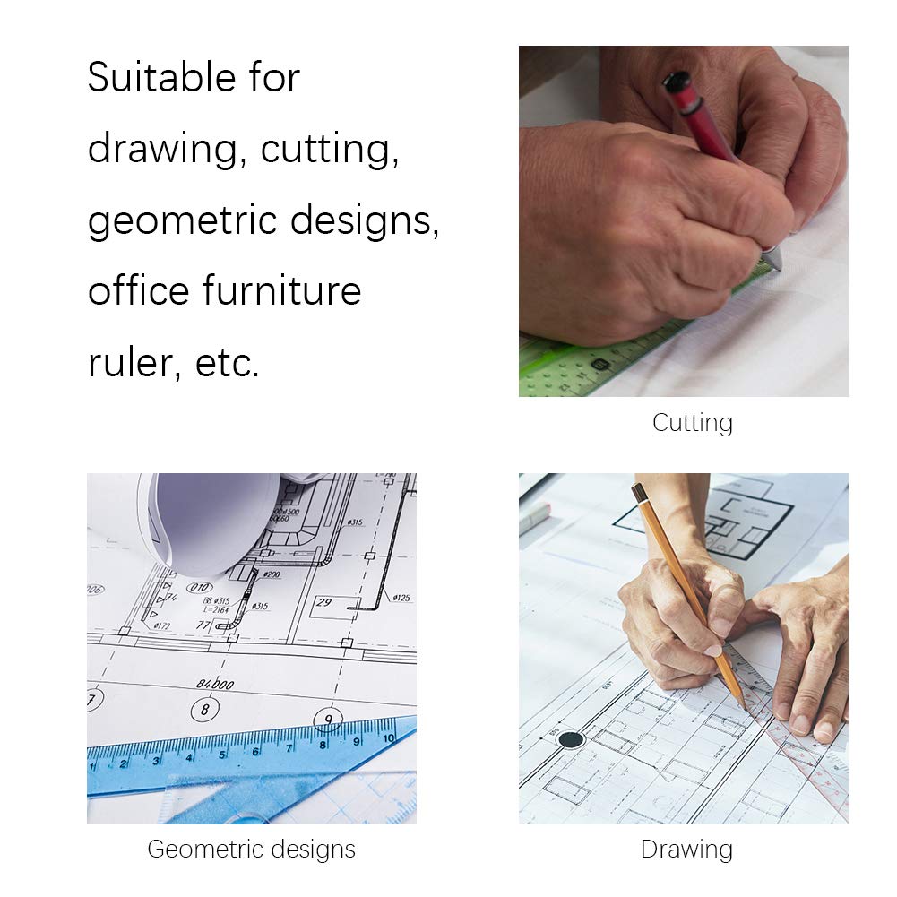 Drawing Tools, Geometric Stencils Drawing Stencils Geometric Drawing Template Multi Function Measuring Ruler 12pcs Ruler Set Curve Shaped Grading Rulers for Sewing Pattern