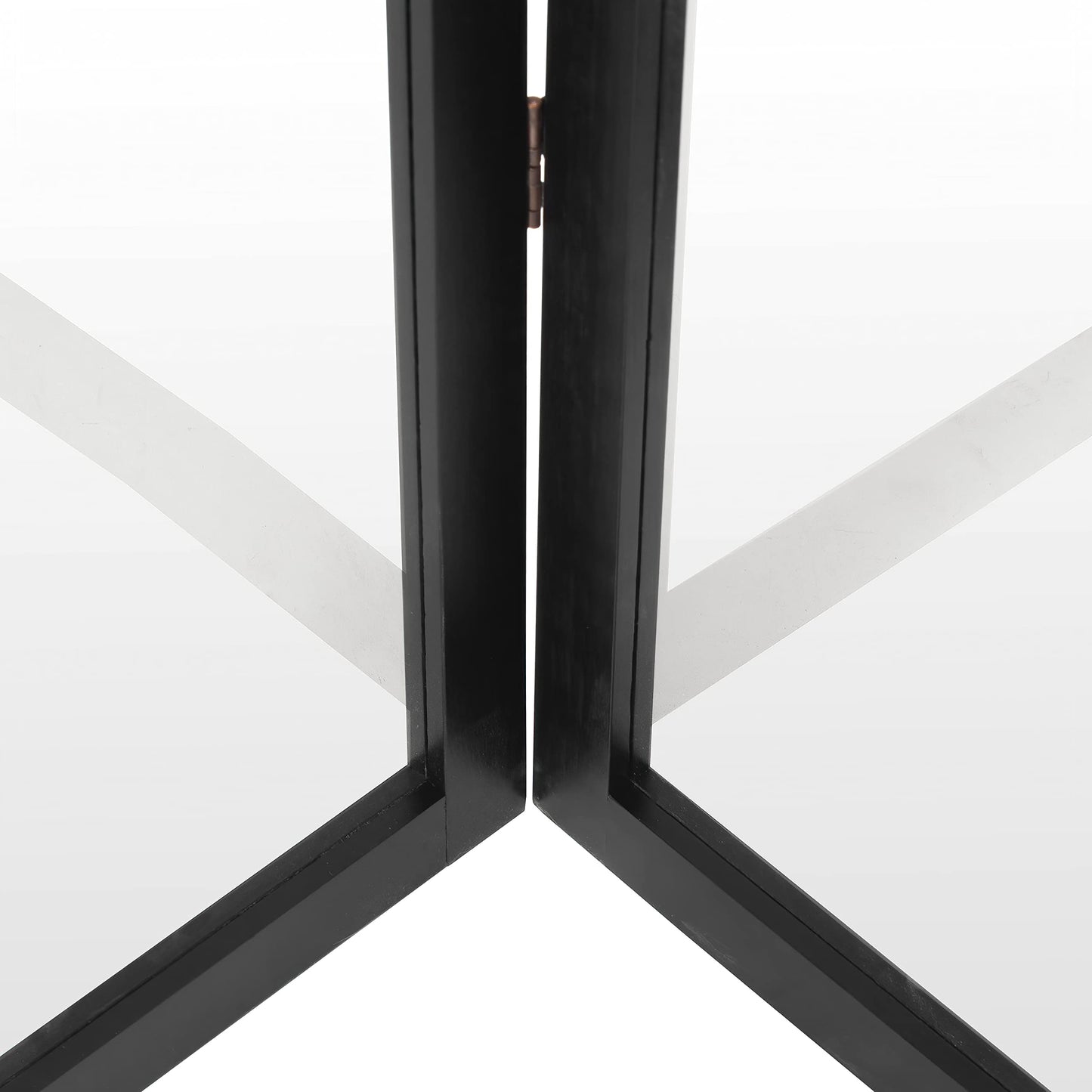 Red Lantern 6 ft. Tall Clear Plastic Partition Black 3 Panel