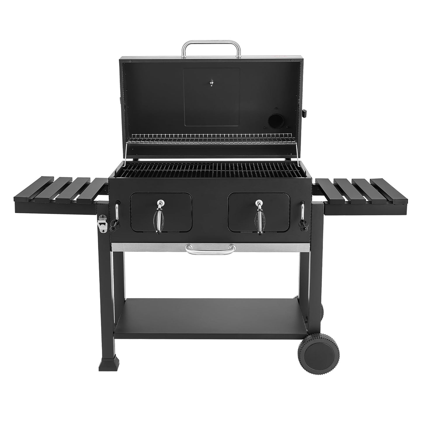 VEVOR Charcoal Grill, 780 sq.in. Extra-Large Charcoal Barbecue Grill with 2 Liftable Charcoal Trays & Folding Side Tables, High-Temp Powder-Coated Steel BBQ Cooking Grills for Patio Backyard Parties