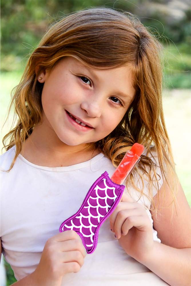 Satomoto Popsicle Holders Freezer Ice Pop Sleeves 10 Packs Reusable Neoprene Popsicle Covers