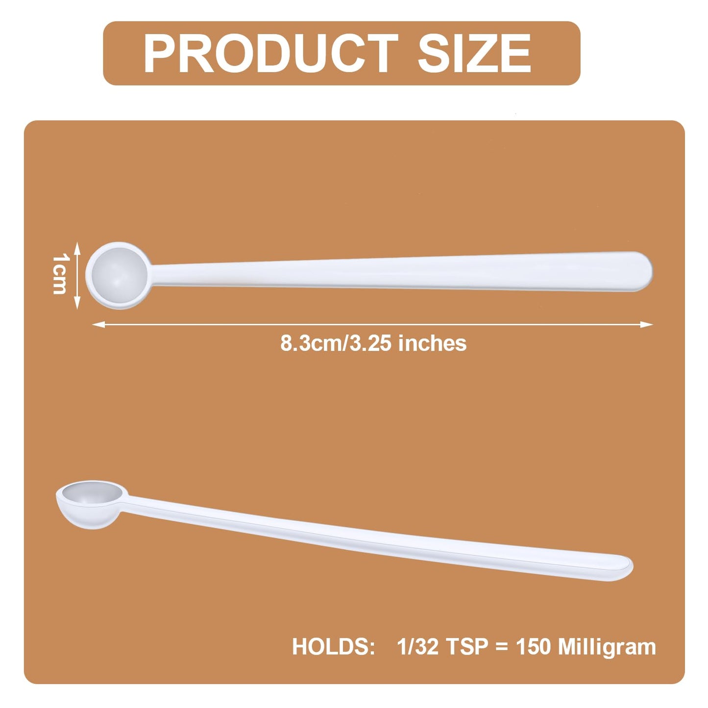 Chengu 200 Pieces Mini Measuring Spoons 1/32 Teaspoon Micro Scoops 0.15 ml Mini Spice Scoop Micro Powder Scoop for Sugar Herbs Cosmetics Coffee Milk Measurement Tools Supplies