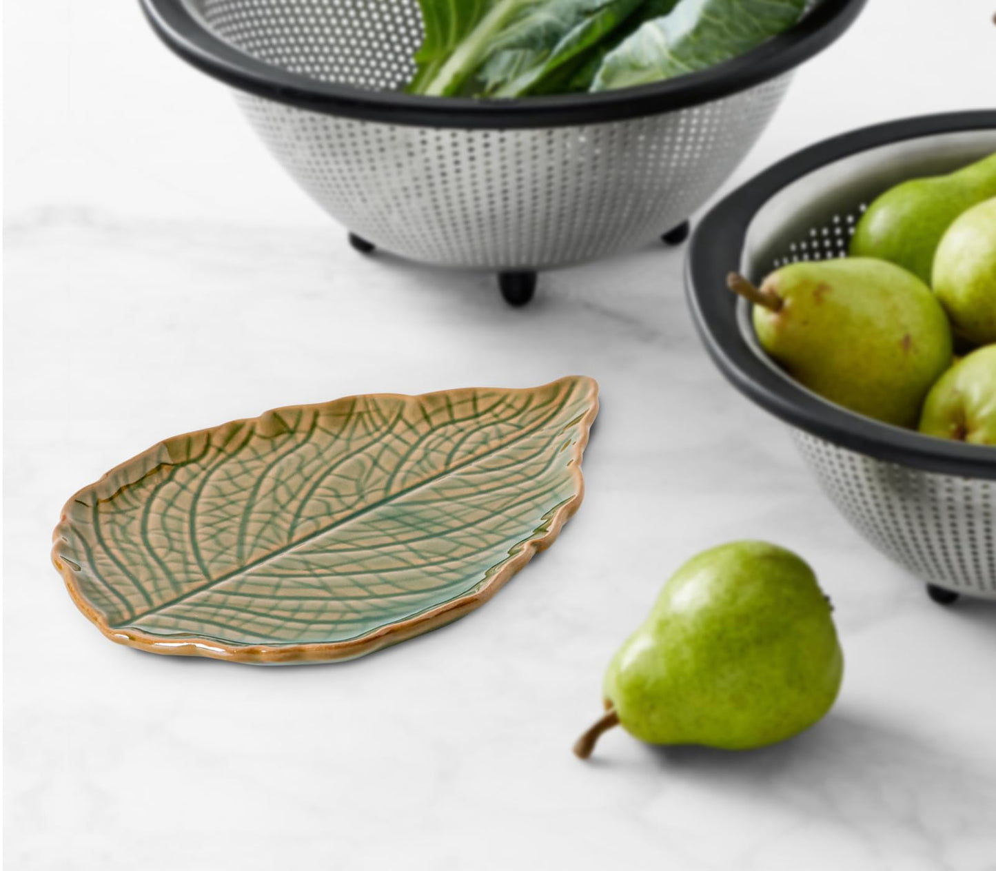 Leaf Spoon Rest For Stove Top Ceramic Spoon Holder For Kitchen Countertop Green Cooking Spoon Rests Cute Kitchens Spoon Rest Green Leaf Kitchen Decor And Accessories