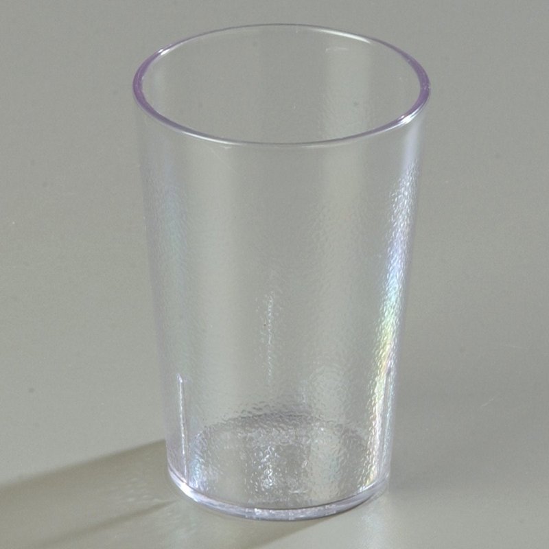 Carlisle FoodService Products Stackable Tumbler Plastic Tumbler for Restaurants, Catering, Kitchens, Plastic, 8.1 Ounces, Clear, (Pack of 72)