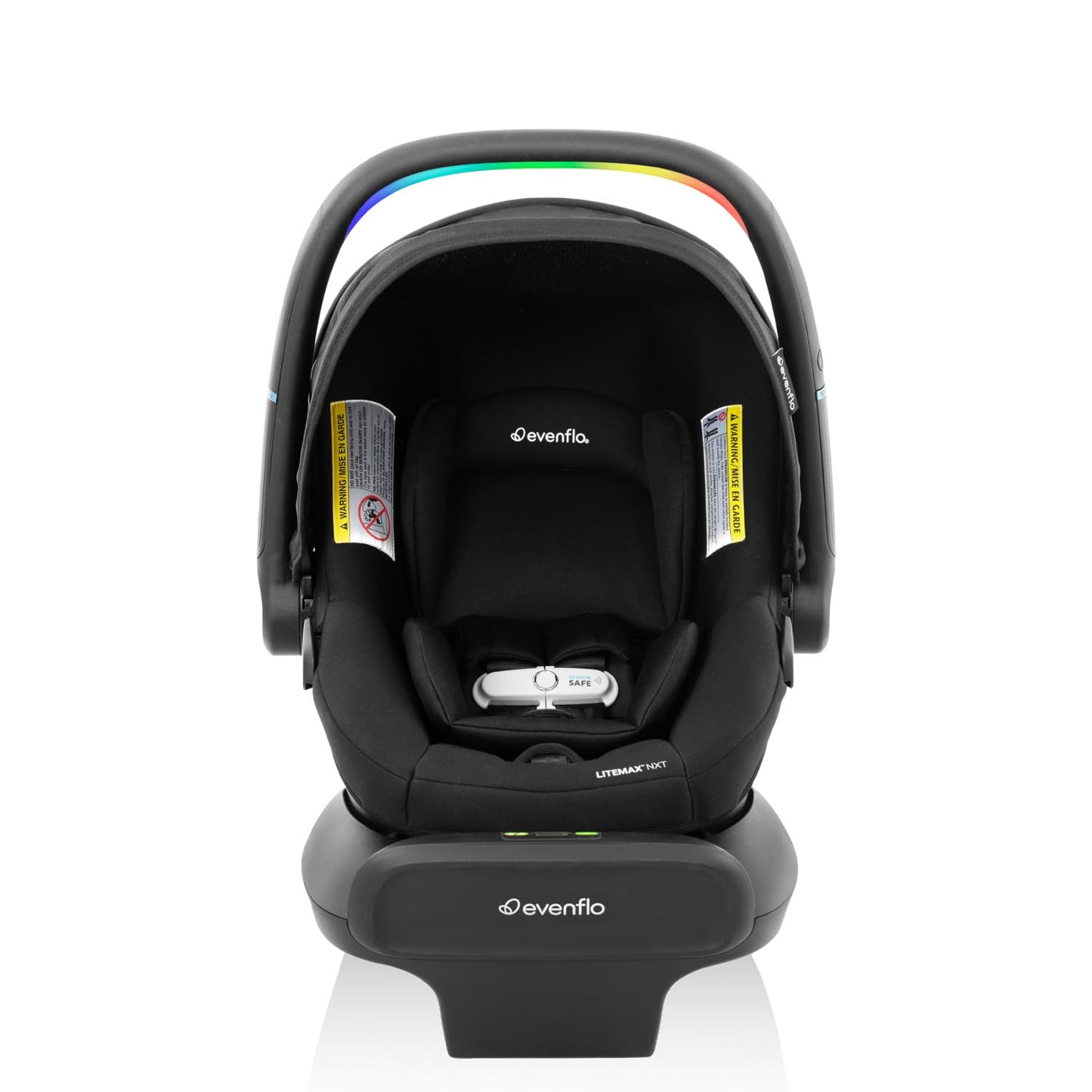 Evenflo Shyft Intuiti+ Travel System Featuring LiteMax NXT Preemie and Infant Car Seat with SensorySoothe (Eclipse Black)