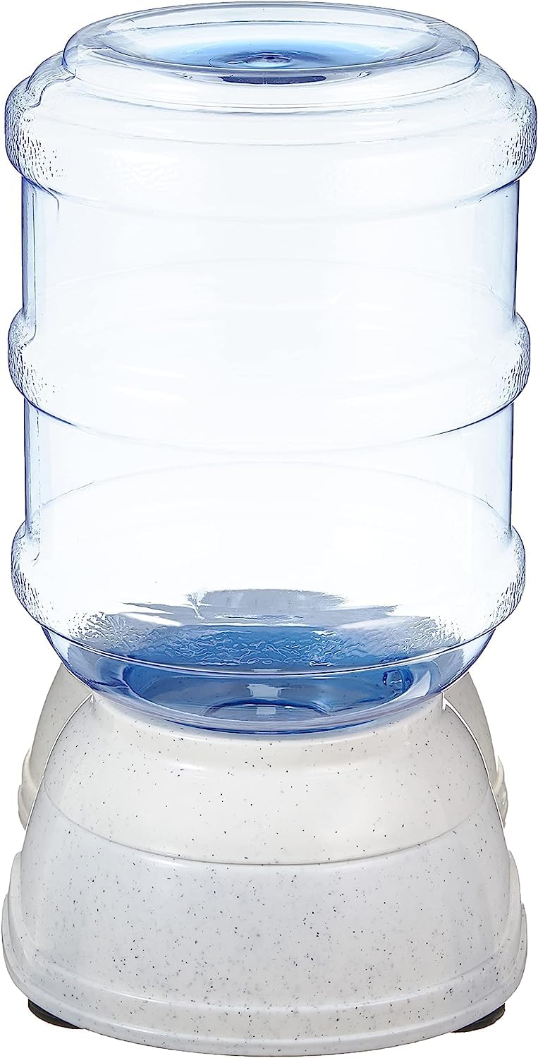 Amazon Basics Gravity Pet Water Dispenser for Cat and Dog, Easy to Clean, 1 Gallon Capacity, Small, Gray
