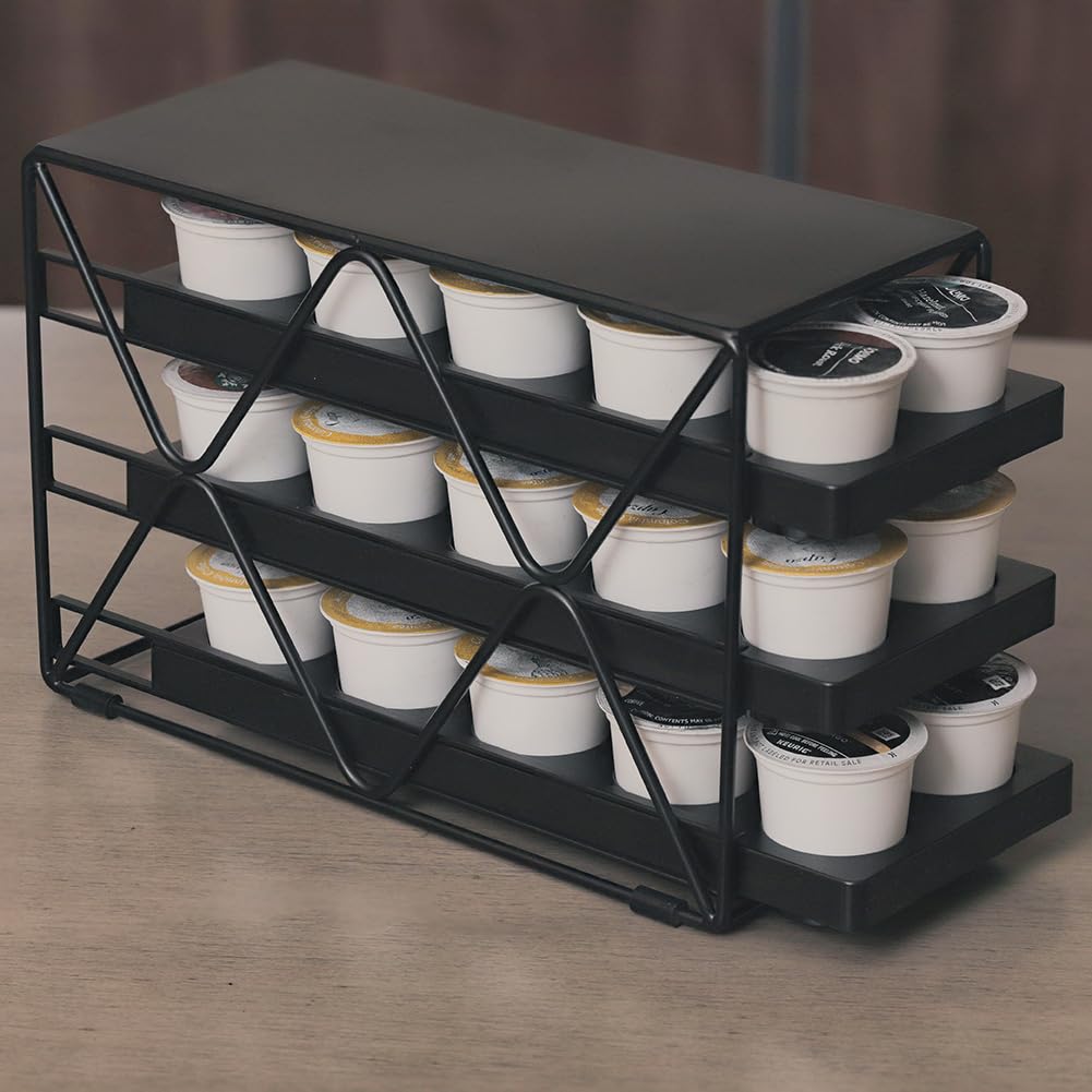 MEAERTON 3 Tier Coffee Pod Holder for KCup Organizer Save Space Countertop Kitchen(30 Pods )