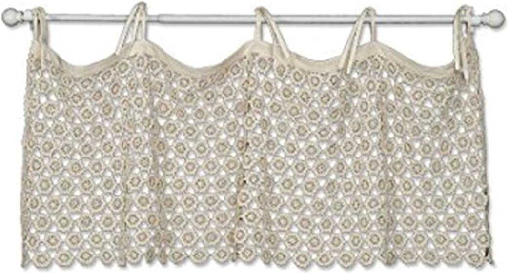 Crochet Envy 45x16 Valance in Natural