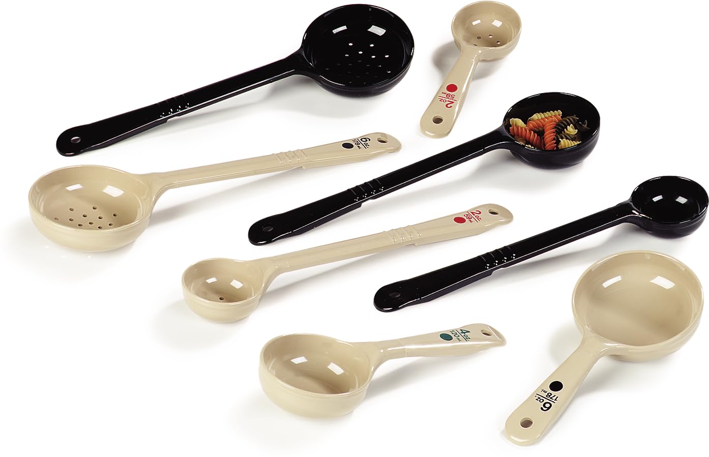 Carlisle FoodService Products Short Handle Portion Control Spoon 4 Ounces Beige