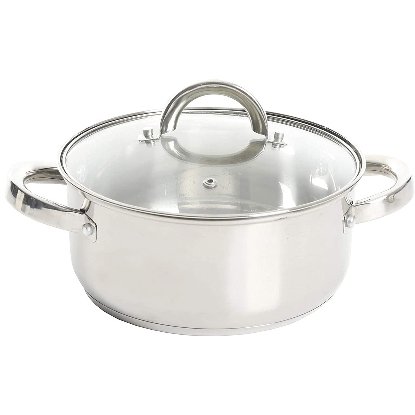 Oster Dutch Oven with Steamer Basket 3-Quart - Sangerfield Stainless Steel, Stovetop Steamer for Vegetables, Rice & Tamales, Dishwasher Safe