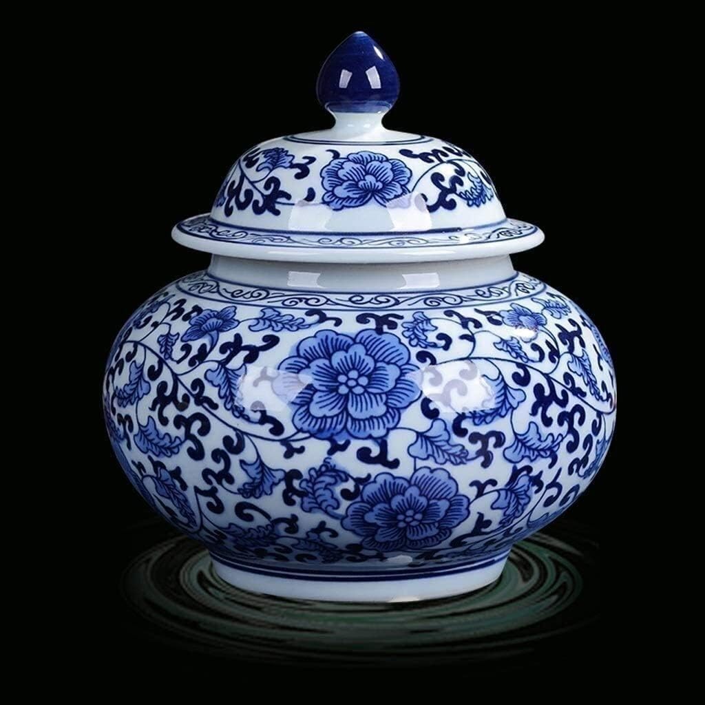 Vases Porcelain Flower Hand-Crafted Ceramic Shape Ginger Jar Sugar Canister Container Tea