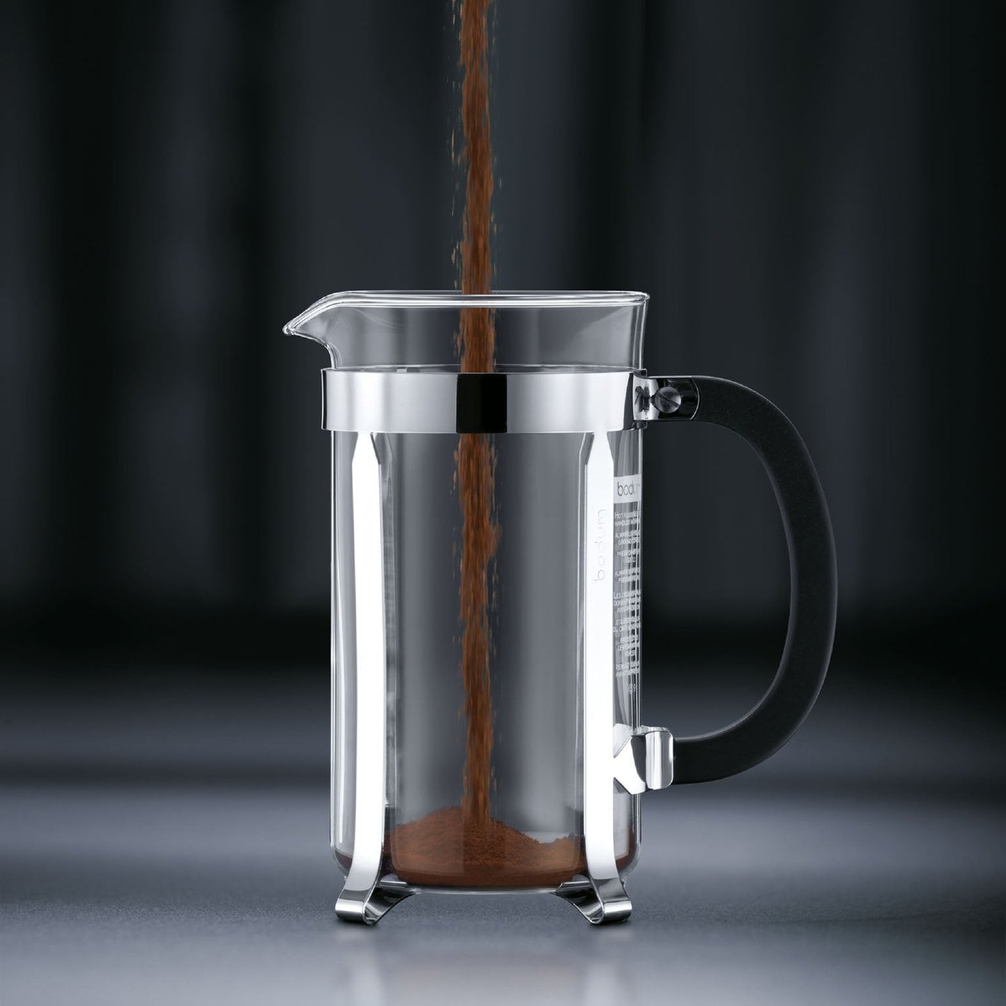 Bodum 12oz Chambord French Press Coffee Maker, High-Heat Borosilicate Glass, Polished Stainless Steel – Made in Portugal