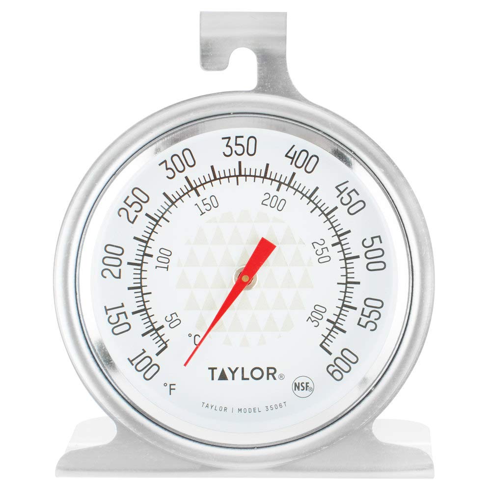 Taylor 3506 TruTemp Series Analog Dial Thermometer, Dual-Scale for Oven/Grill