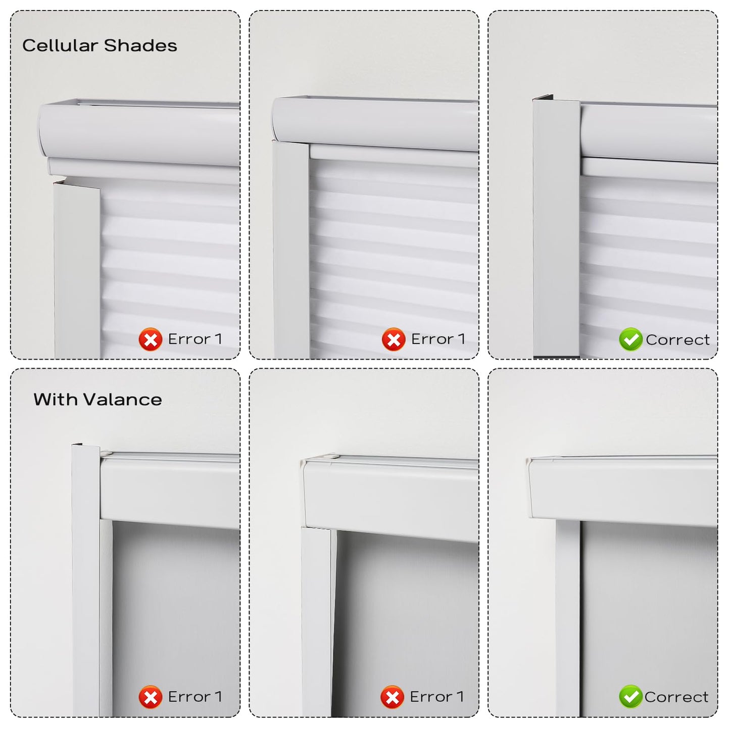 WINSMAR 100% Blackout PVC Light Blocking Strip for Window Shades and Blinds Both Sides Tracks for Blackout Shades Easy to Install for BedroomGreat for Bedroom Nursery (L-Shaped White-2pcs, 58.5")