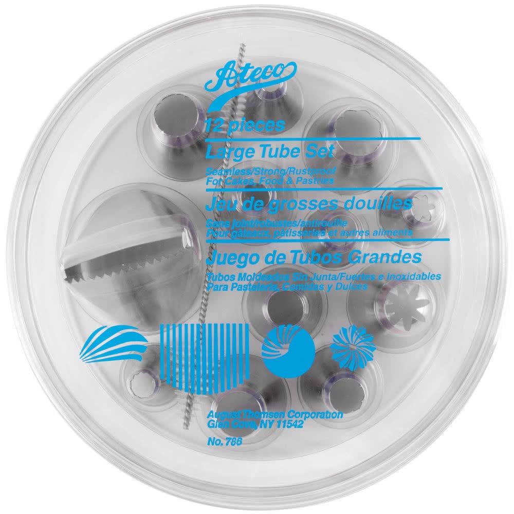 Ateco Jumbo Tip Set, Silver