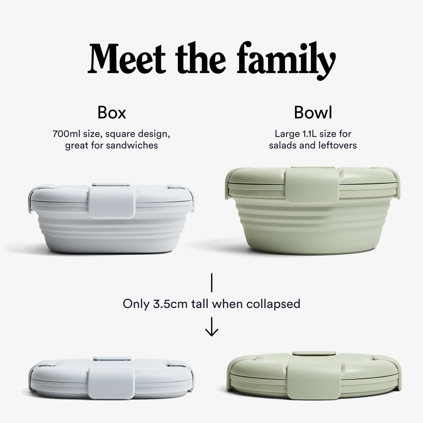 STOJO Collapsible Sandwich Box – 24oz, Reusable Food Storage Container, Silicone Bowl for Hot/Cold Food – Meal Prep, Lunch, Camping, Hiking – Dishwasher Safe (Cashmere, Set of 1)