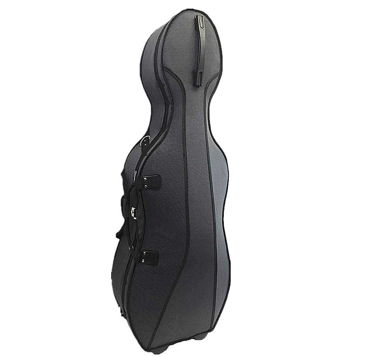 Woodnote New 3/4 Gray Color Cello Foamed Case with Two wheels/Extra one Rosin