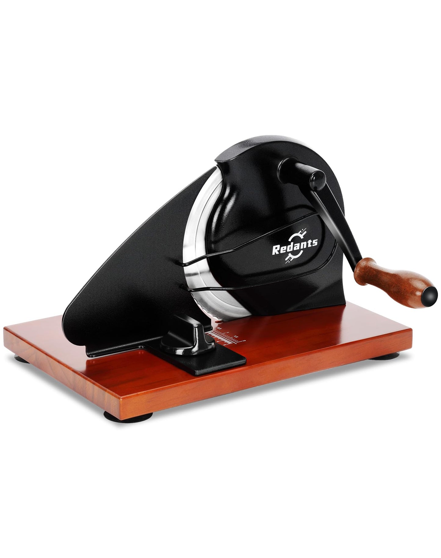 Redants Manual Bread Slicer for Homemade Sourdough Bread, Versatile Hand Crank Bread Slicer, Adjustable Thickness for Smooth Cutting, Food Grade Stainless Steel (Black)