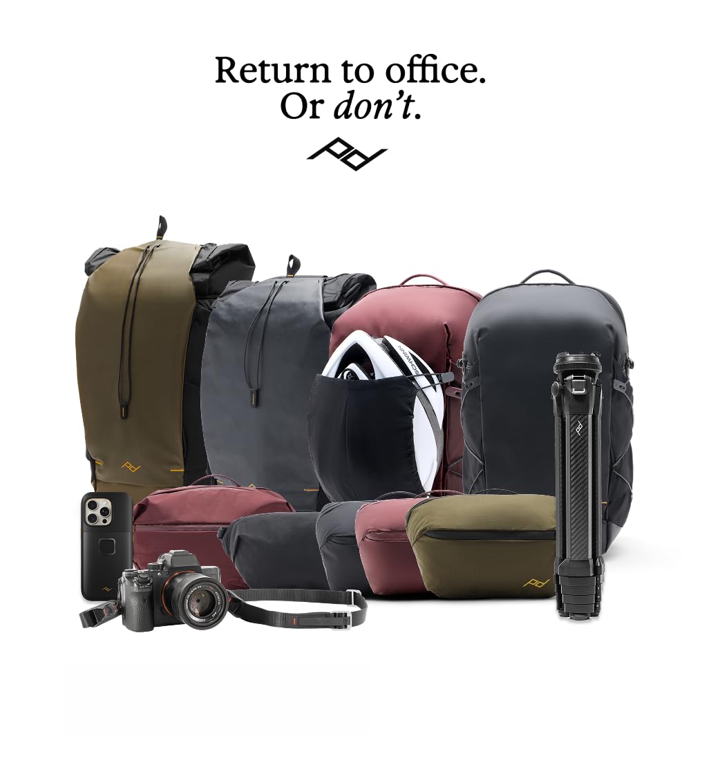 Peak Design Outdoor Backpack 25L, Kelp, Compact and Lightweight Frameless Daypack, Ultra Cinch Roll-Top Design, Ideal for Day Hikes, Camera Carry and Commuting, Versatile Backpack for Men and Women