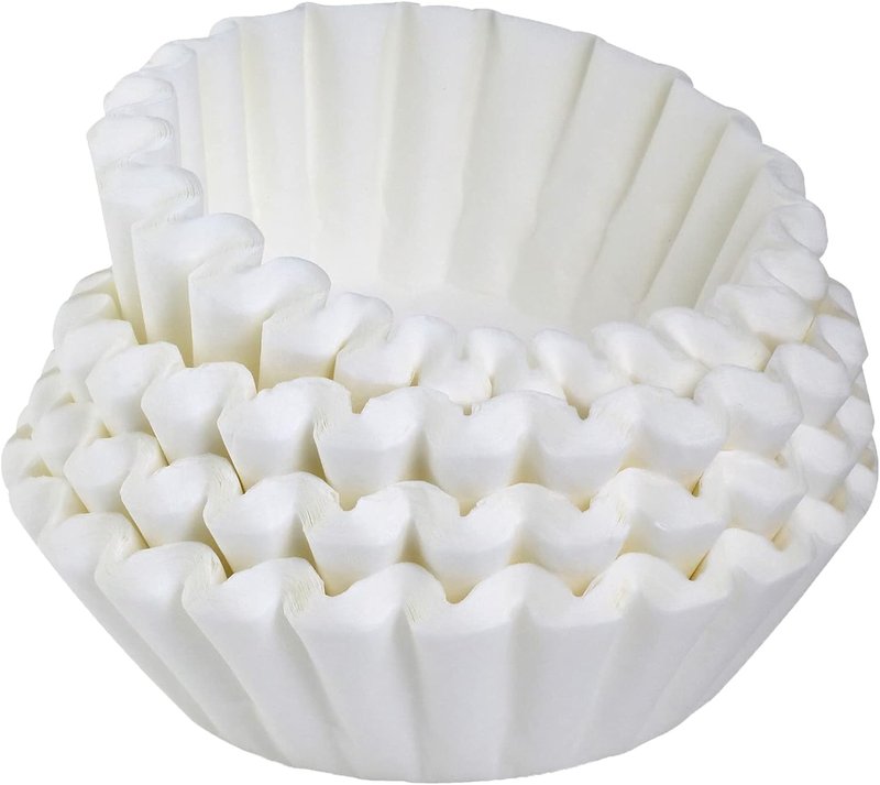 Tupkee Coffee Filters 4-6 Cups - 200 Count, Junior Basket Style, White Paper, Chlorine Free 5 Cup Coffee Filter, Made in the USA