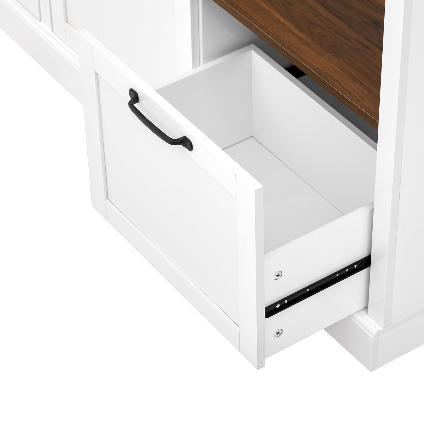 Merax 3-in-1 Hall Tree with Overhead Storage Cabinet, Adjustable Side Shelves,4 Hooks,2 Spacious Drawers,Grooved Back Panel Design, Contrasting Seat Bench,Multifunctional Entryway Organizer, White
