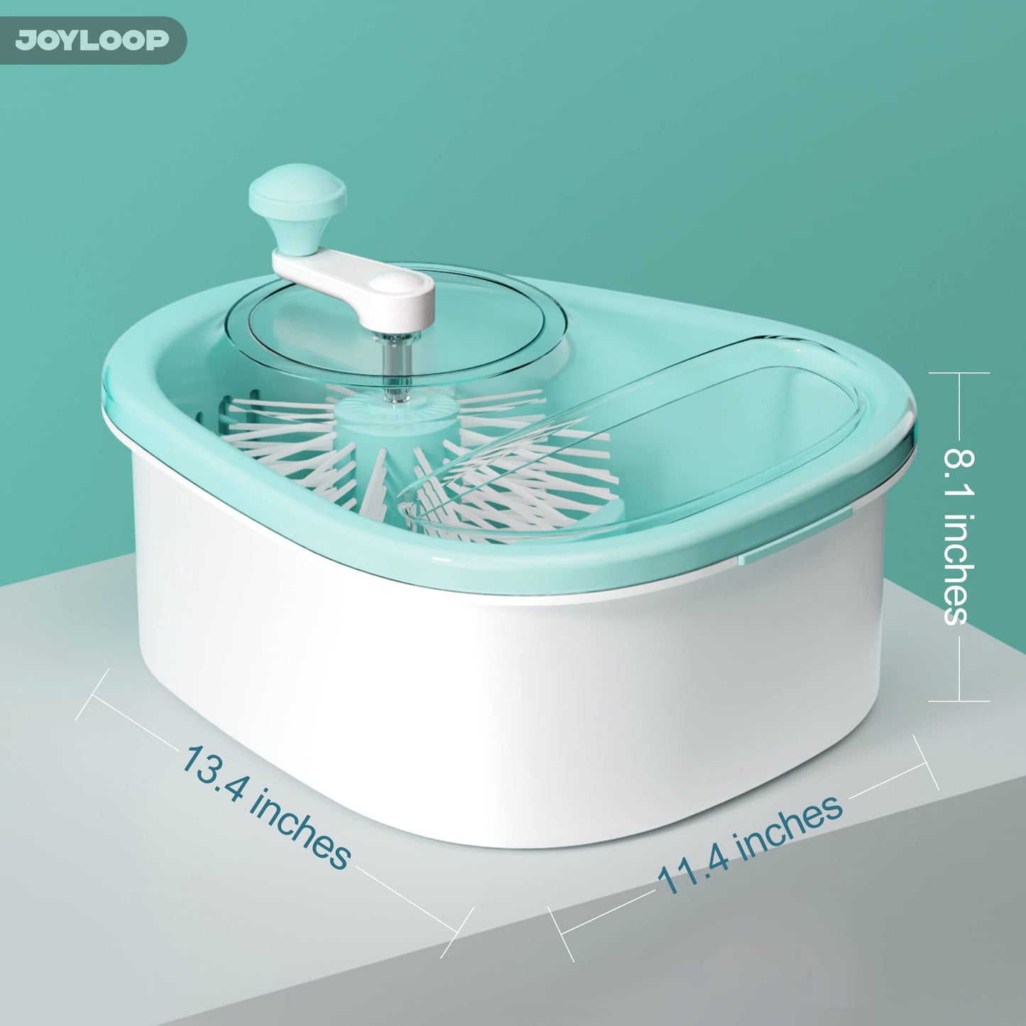 JOYMOOP Fruit Cleaner Spinner JOYLOOP, Large Fruit Washer Spinner, Fruit Cleaner Spinner with Fruit Washer Bowl, Vegetable Fruit Spinner Washer,Fruit and Vegetable Scrubber