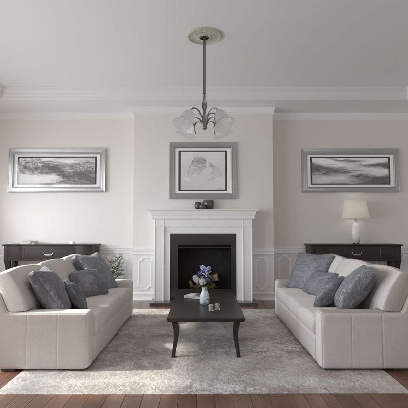 Ekena Millwork CM20PMPCF Palmetto Ceiling Medallion, Pot of Cream