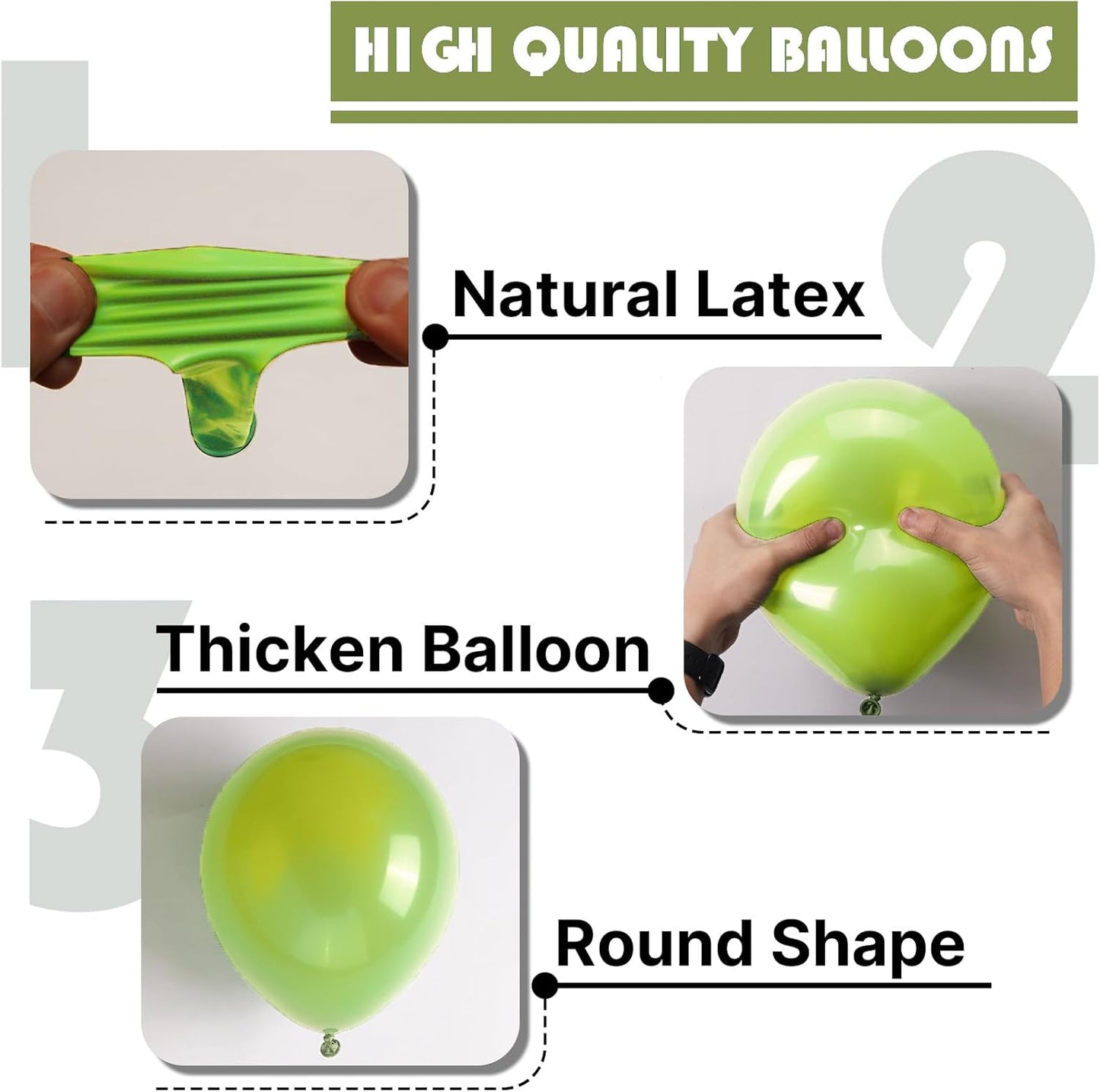 PartyWoo Lime Green Balloons - 100pcs 12 Inch Light Green Latex Helium Balloons for Celebrations