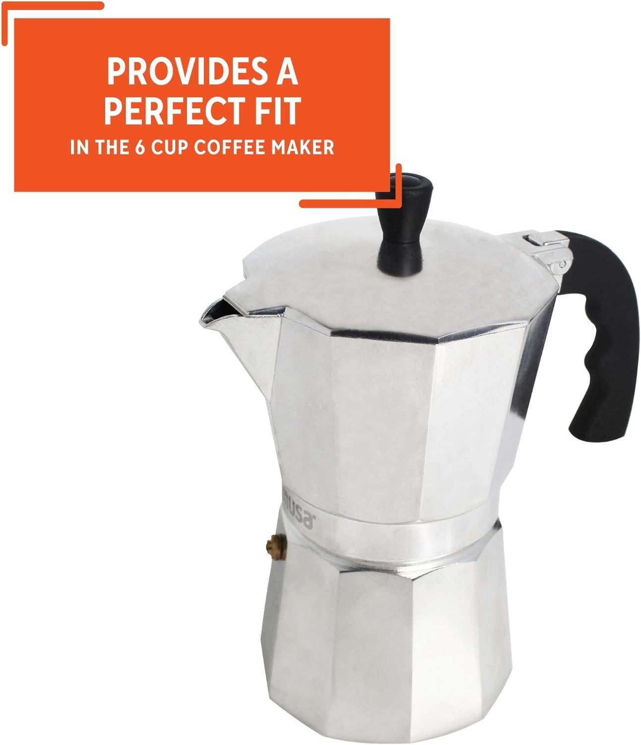 Imusa USA SP-393 Replacement Gasket and Filter for 6 Cup Aluminum Stovetop Espresso Coffee Makers