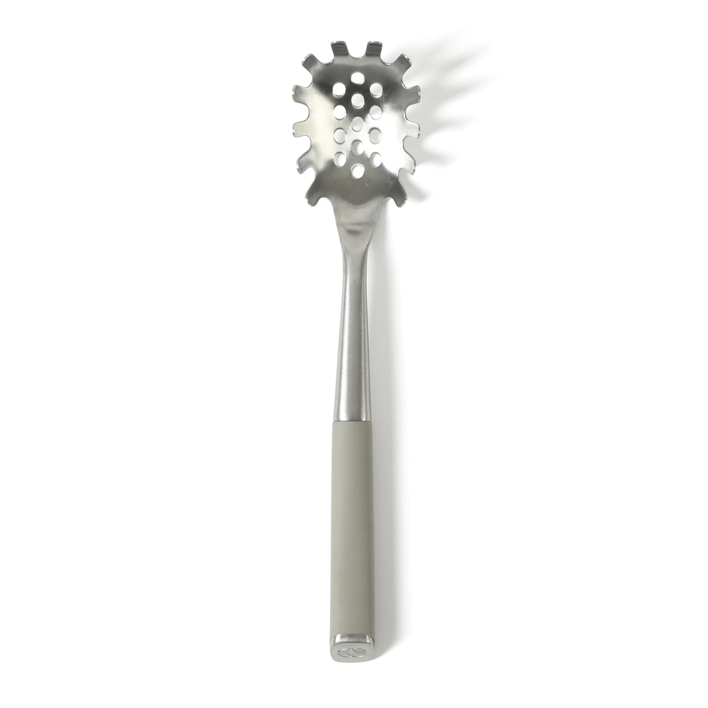 Calphalon Edge Stainless Steel Spaghetti Pasta Server w/Thermoplastic Rubber Handle - Taupe