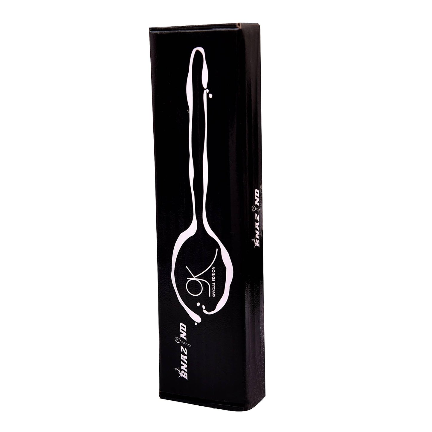 BNAZIND 2 Pack 8 inch Kunz Small Regular and Perforated Sauce Spoon Set | 18/10 Stainless Steel Silver Chef Spoon ideal for drizzling sauces, plating desserts, Dishwasher safe
