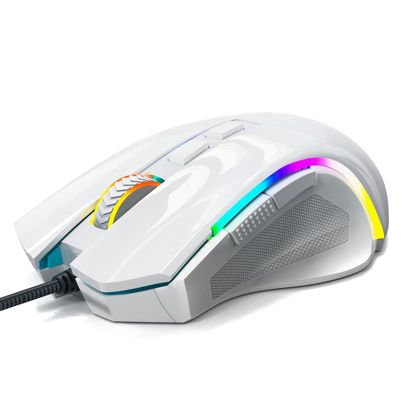 Redragon M602 Griffin RGB Gaming Mouse, RGB Spectrum Backlit Ergonomic Mouse with 7 Programmable Backlight Modes up to 8000 DPI for Windows PC Gamers (Black, Wireless)