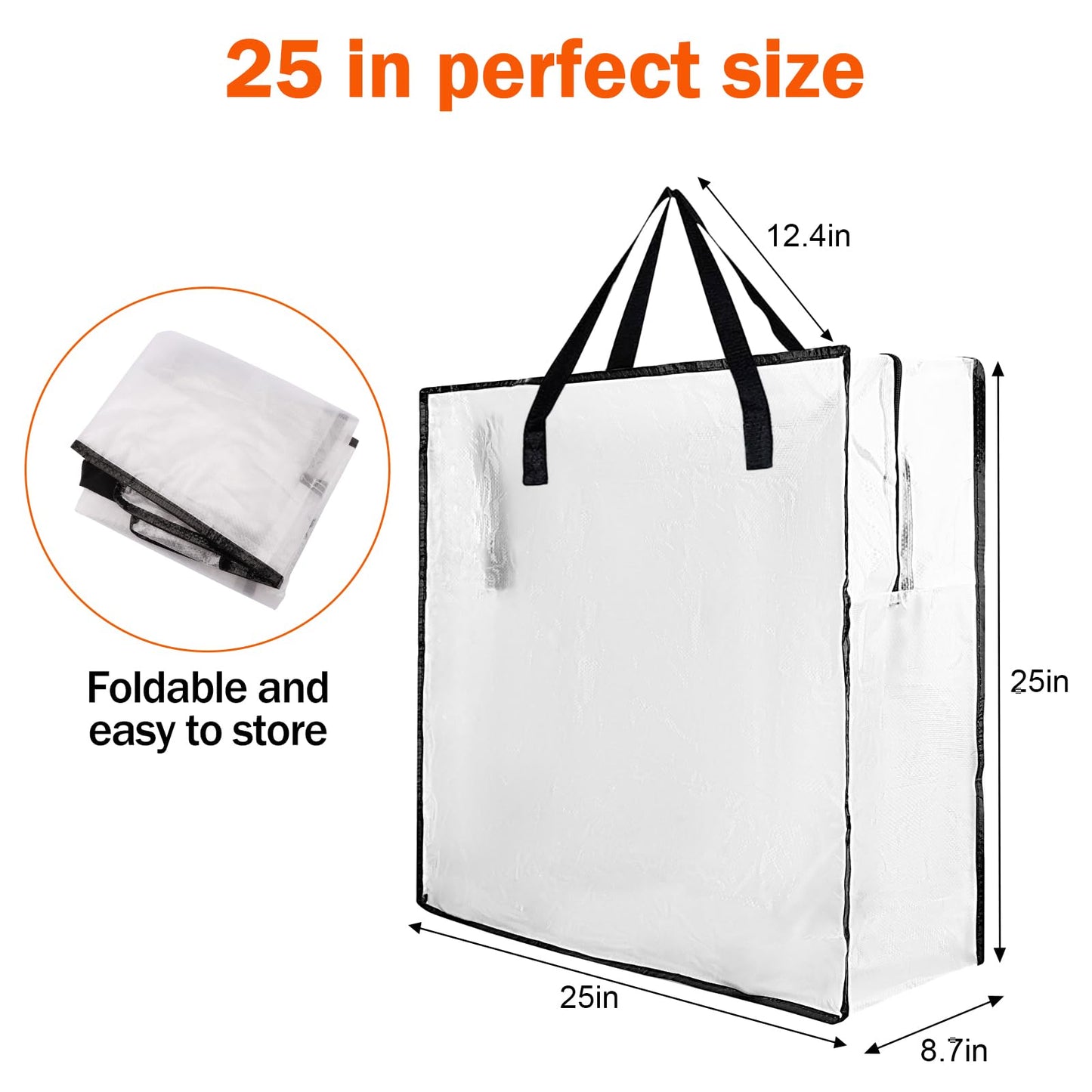 5 PCS Wreath Storage Container - 25 inch Christmas Wreath Storage Bag for Holiday Decorations, Container for Home Storage Durable Polyester with Handles