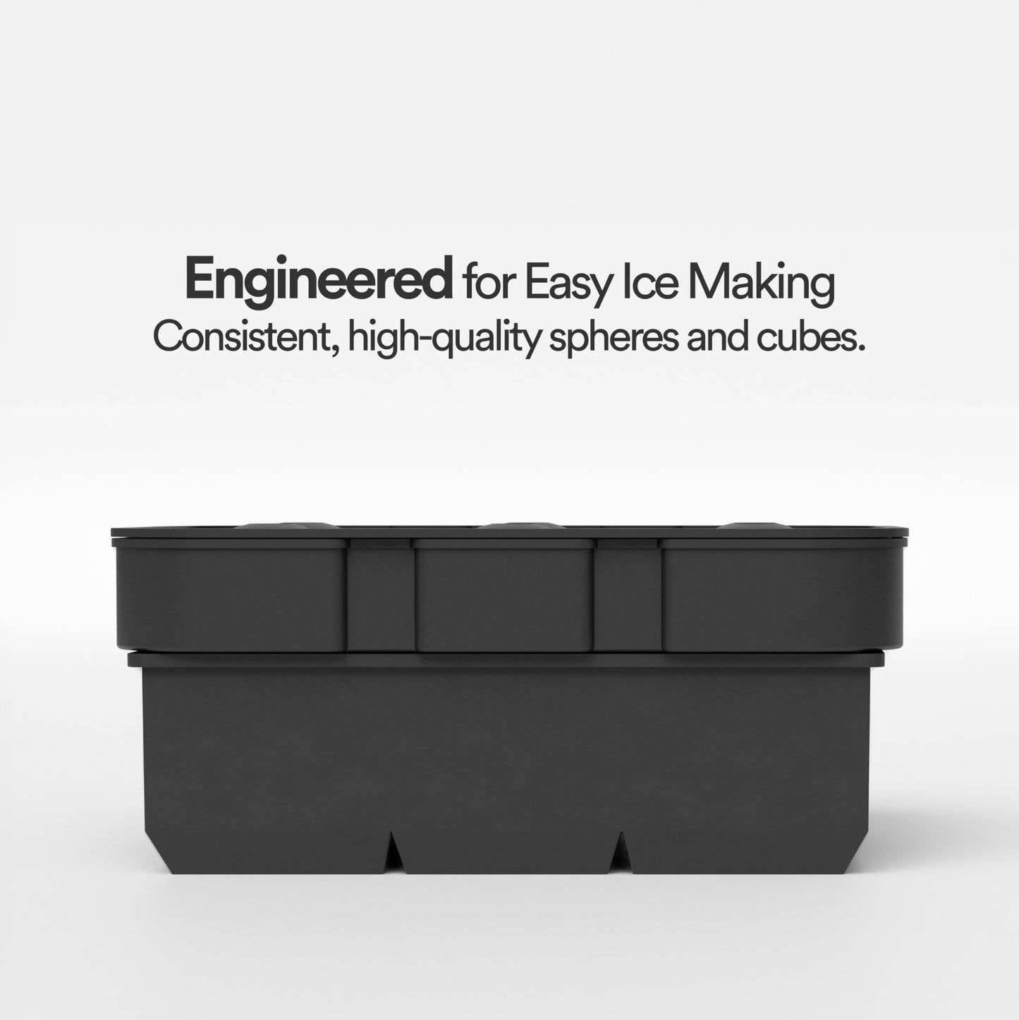 Silicone Ice Cube Trays – Large Silicone Molds for 2-Inch Ice Cubes and Spheres Whiskey Ice Cube Trays with Lids for Cocktails & Bourbon – Set of 2