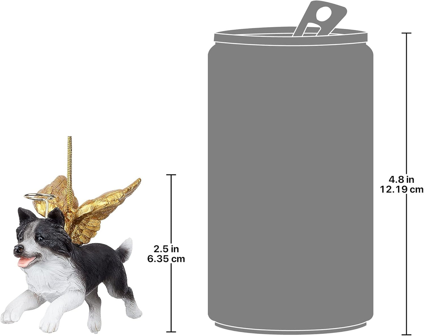 ANGEL BORDER COLLIE ORNAMENT