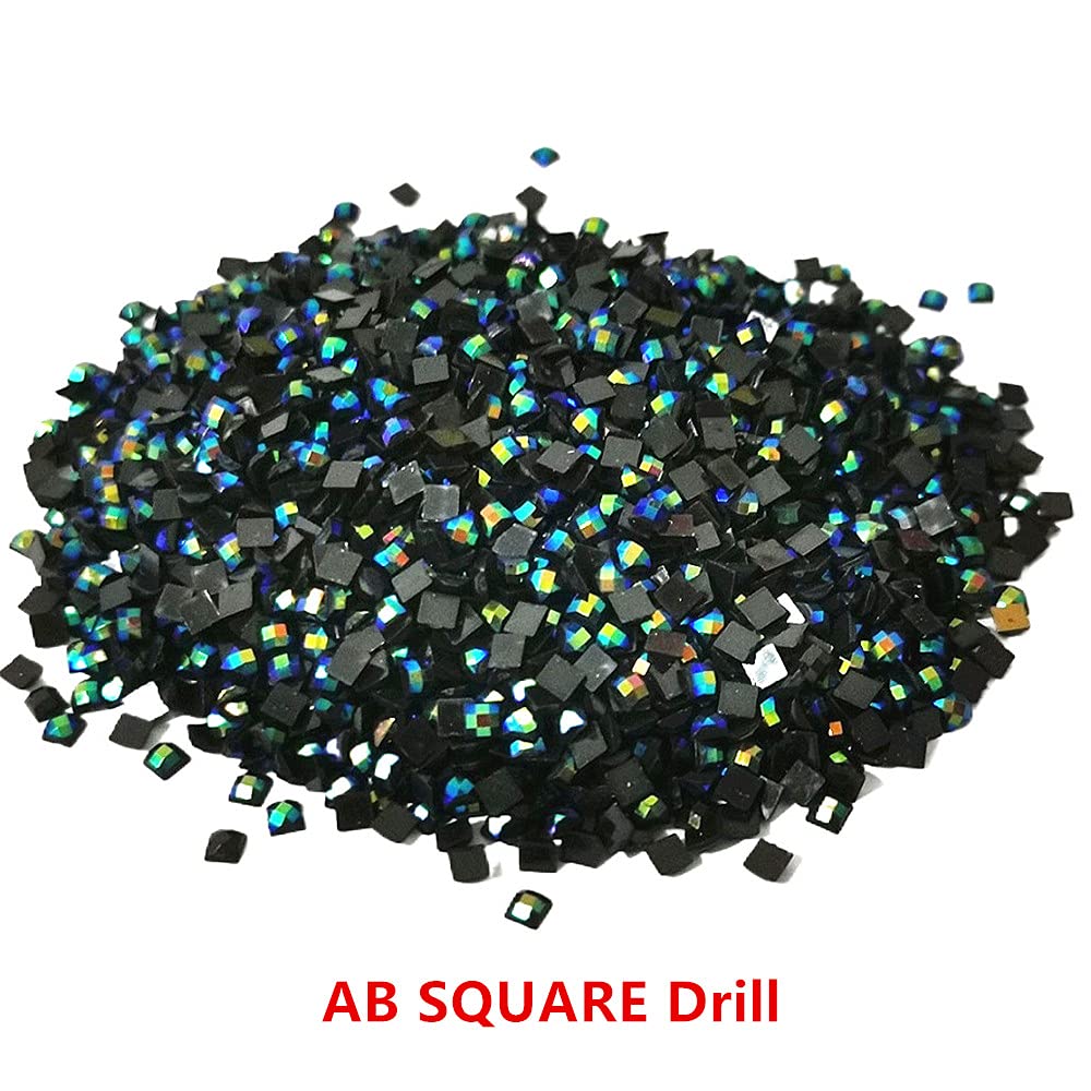 DL-YTG Diamond Painting Accessory Square AB Drills/Beads 20 Colors Rhinestone for Diamond Painting ,Manicure, Per Color=2000 Pieces