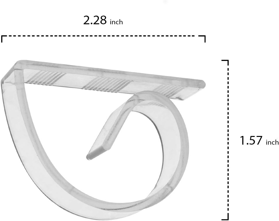Party Essentials Clear Hard Plastic Table Cover Clips (Case of 100)