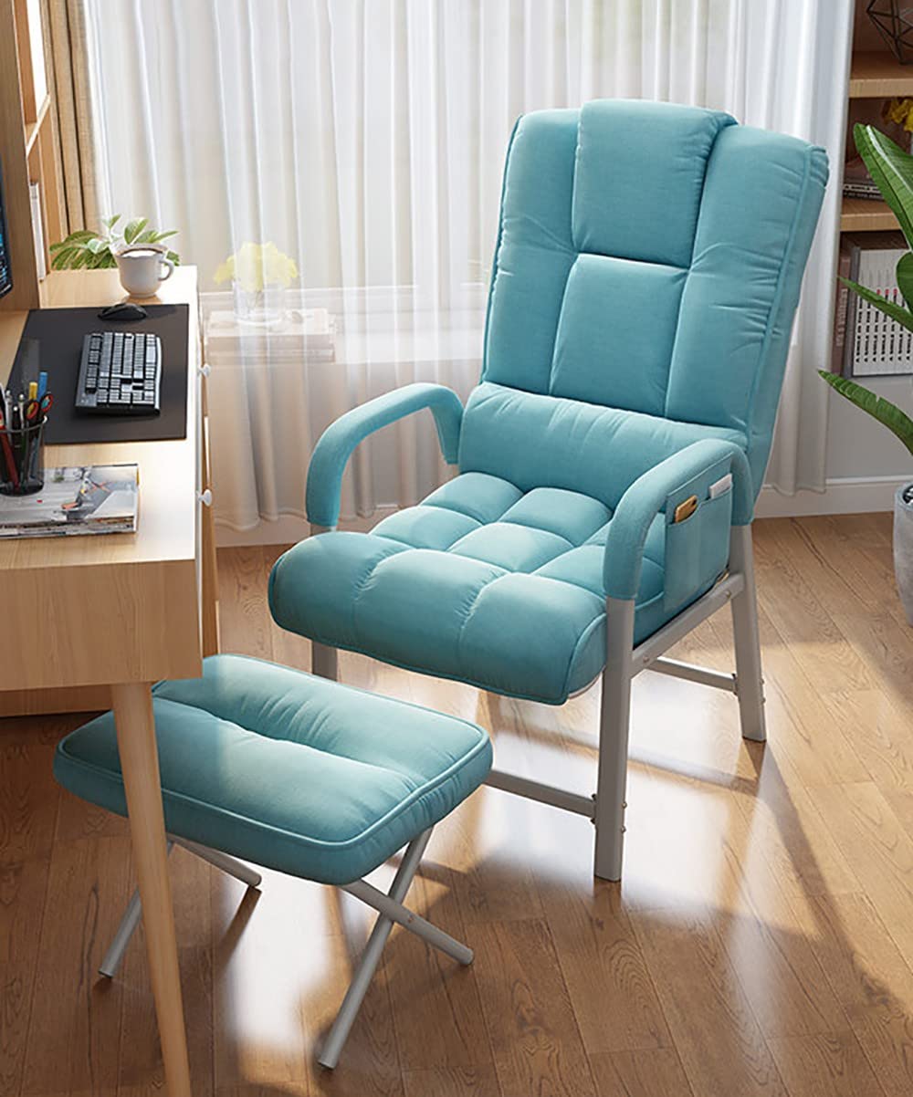 Cross Kneeling Meditation Chair,Kneeling Ergonomic Chair Office Chair Recliner with Footrest, Ergonomic Gaming Chair Napping Chair, Adjustable Angle, with Sturdy Iron Frame and Comfortable C