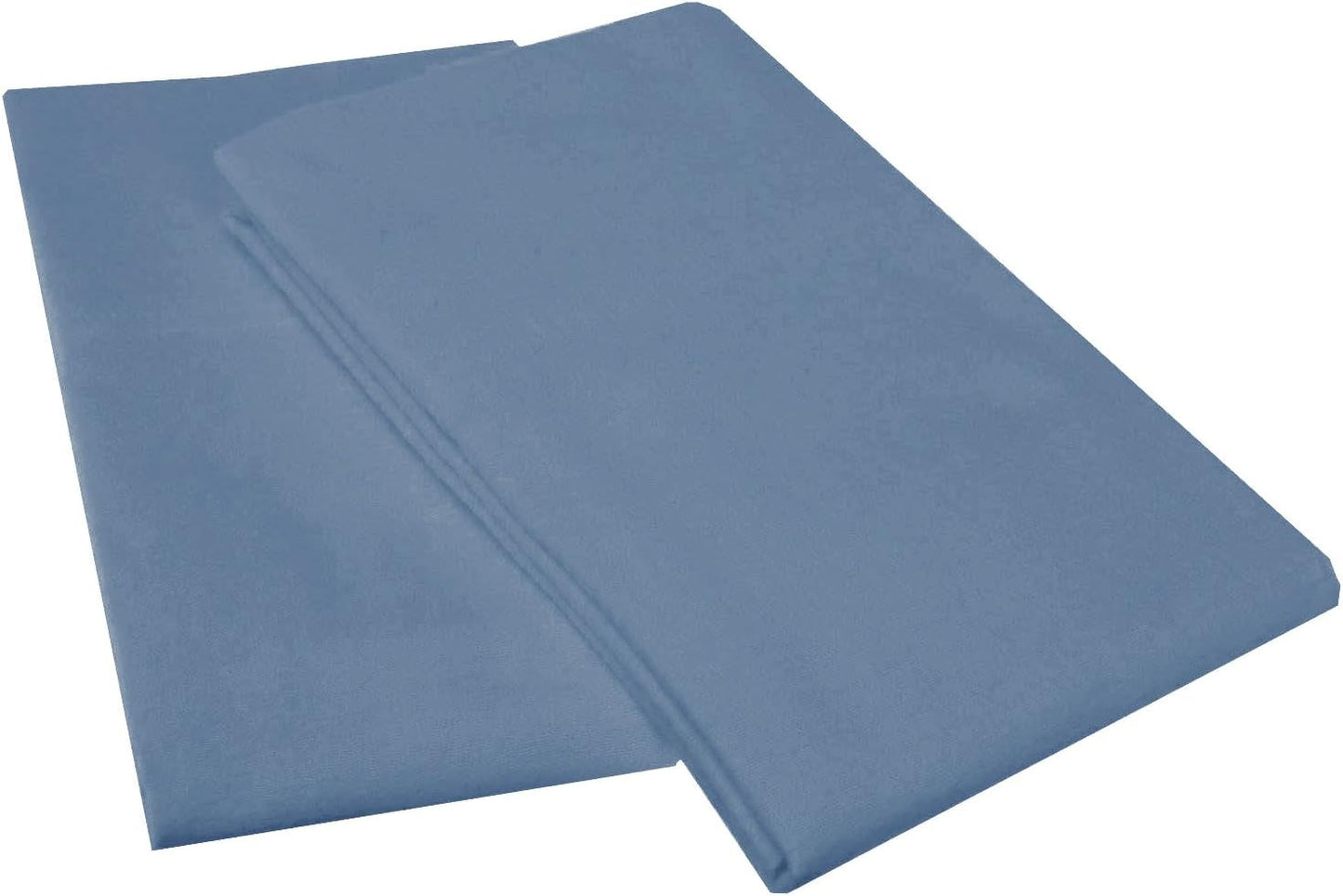 Stretch Jersey Pillow Cases Pack of 2 - Denim Blue, Universal Size for King, Queen & Standard Pillows, Modal Rayon