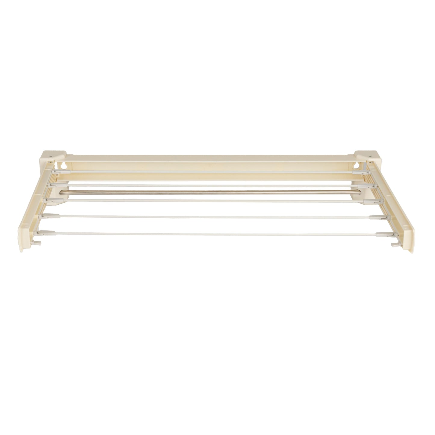 Household Essentials Metal and Plastic Wall Mount Telescoping Drying Rack, Compact Laundry Rack