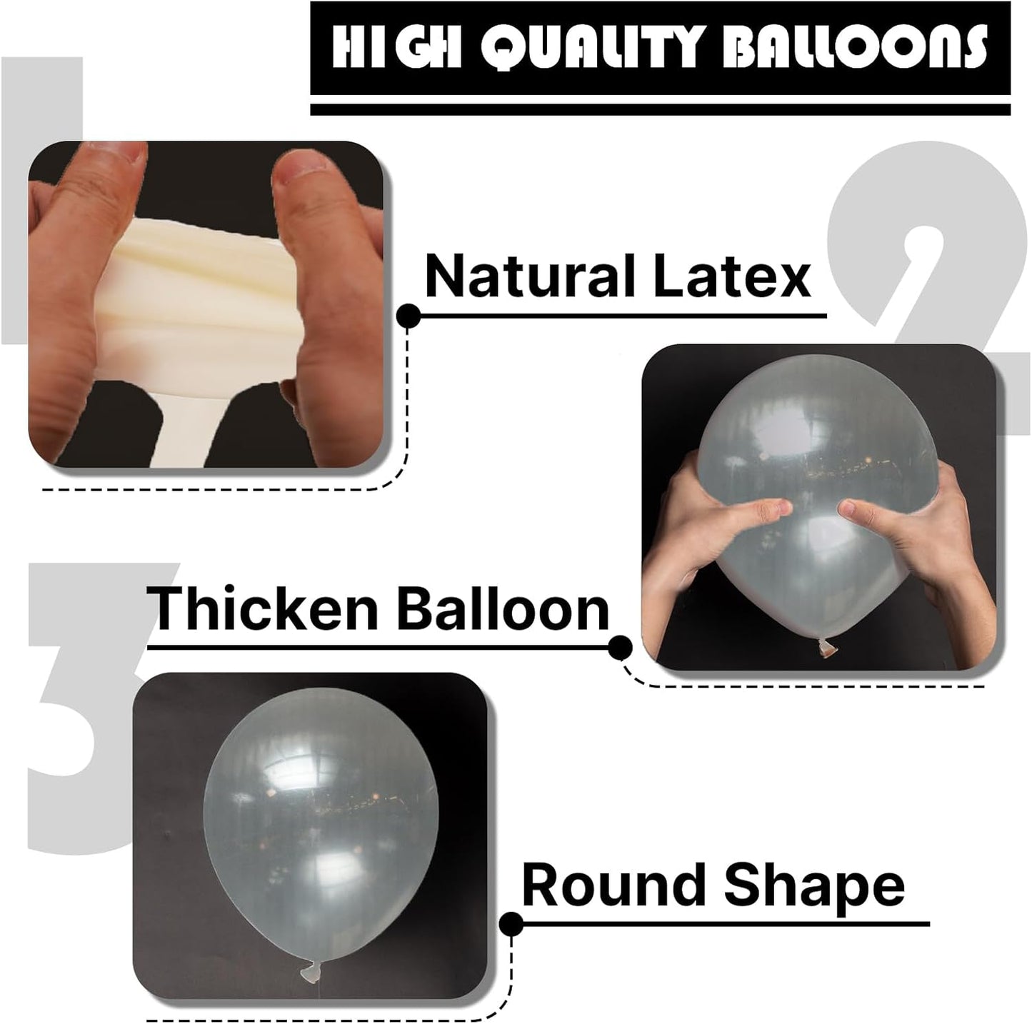 PartyWoo Clear Balloons - 100pcs Transparent Balloon Arch Kit for Weddings, Graduations & Parties | 18", 12", 10", 5" Sizes