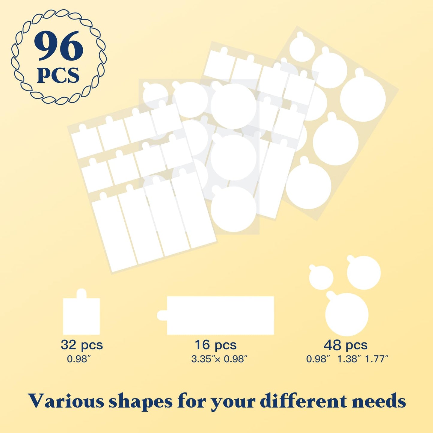vimiroo Clear Double Sided Nano Tape,Museum Adhesive Putty, Nano Sticky Tack, Strong Self Adhesive Sticky Dots Strips, Poster Mounting Putty for Wall Hanging- Crafts Poster Decoration,Balloons 96pcs