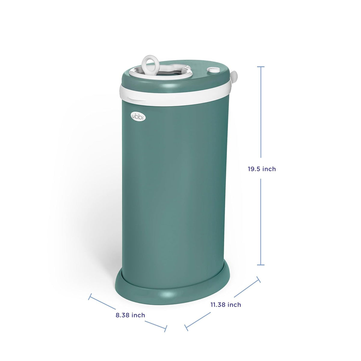 Ubbi Stainless Steel Diaper Pail - Odor Locking Design, No Special Bags Needed | Award-Winning Essential