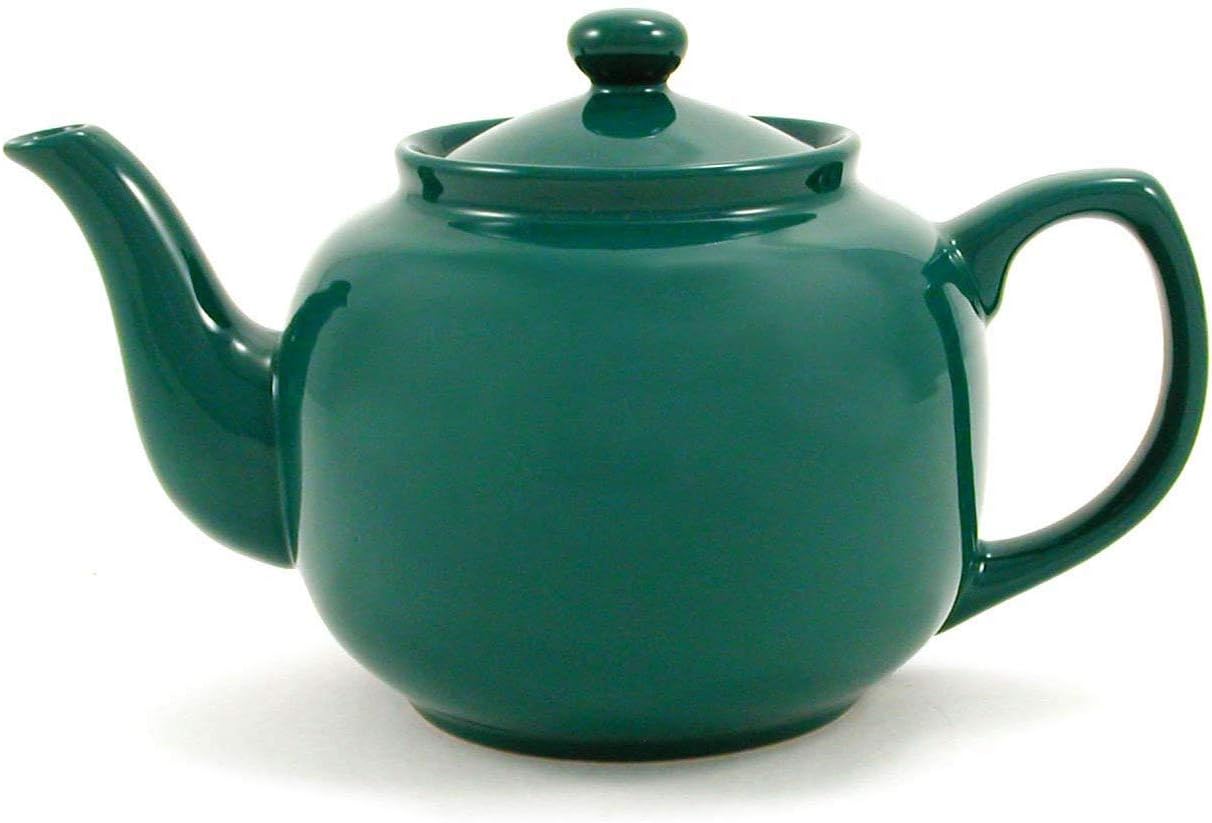 Green Classic Ceramic Teapot, 6 Cup