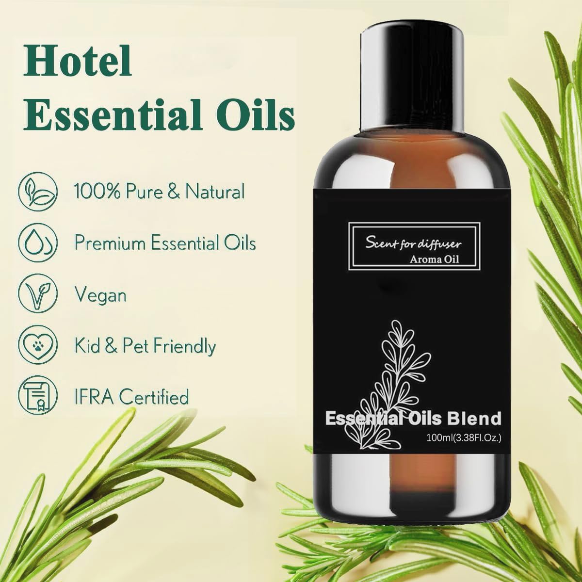 Upgraded Scent Air Machine for Home Cover Up to 2000 sq.ft, Waterless Essential Oil Diffuser 400ML, Hotel and Commercial Use, Waterless Cold Air Diffuser for Home, Office