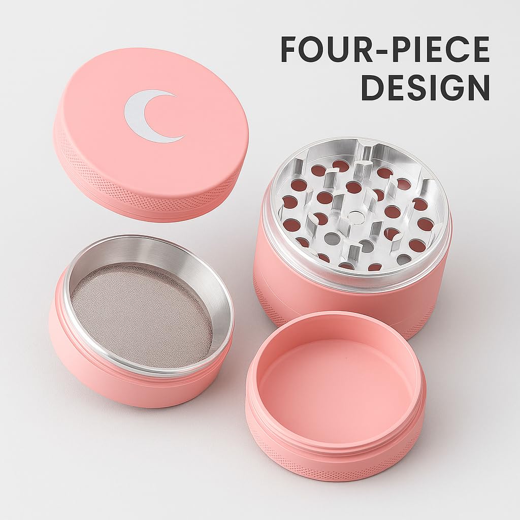 Brando Moon Manual Matte Spice Kitchen Crusher – 2.5” Coffee Bean Crusher with Cleaning Scraper and Storage, for Camping and Outdoor