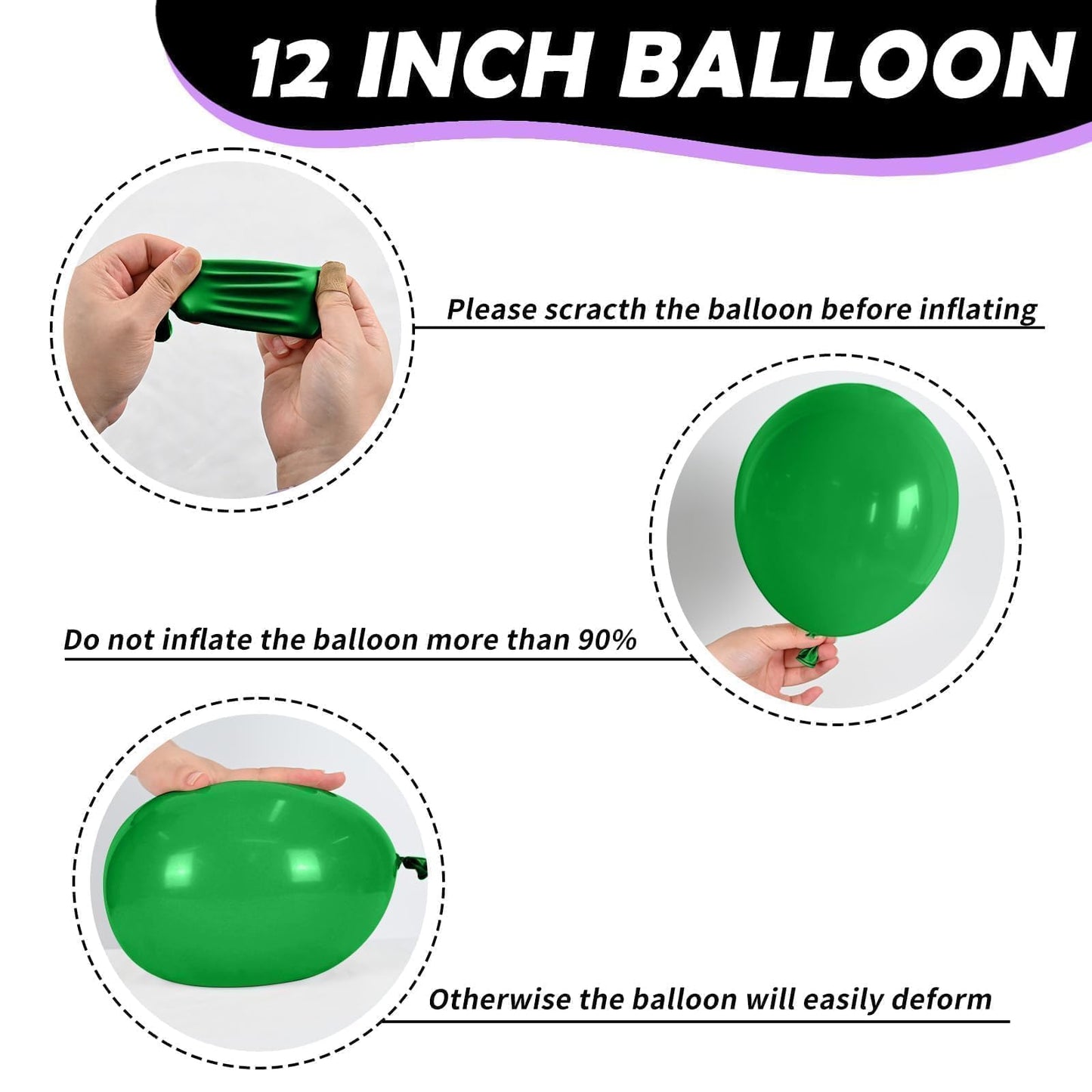 Purple Green Black Balloons, Monster Truck Balloon,12 Inch Green Dark Purple Balloons for Boys 3rd 4th 5th Boys Baby Shower Race Car Theme Truck Theme Birthday Party Decorations