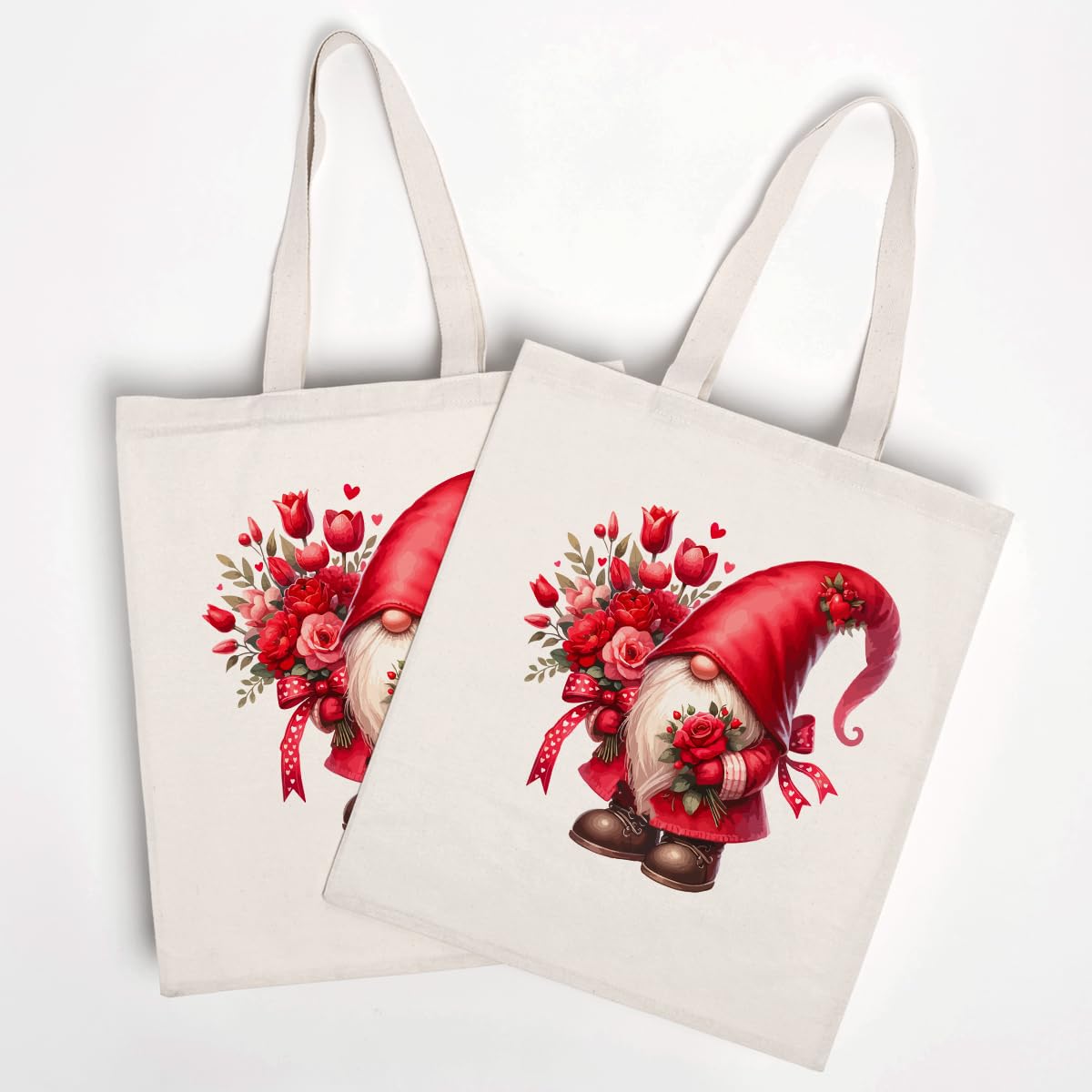 Sldpngo Aesthetic Tote Bags for Women Valentine's Day Cute Tote Bag Canvas Tote Bag for Vacation Shopping Grocery Mother's Day Spring Birthday Gifts for Women Wife Lover Gnome Gift
